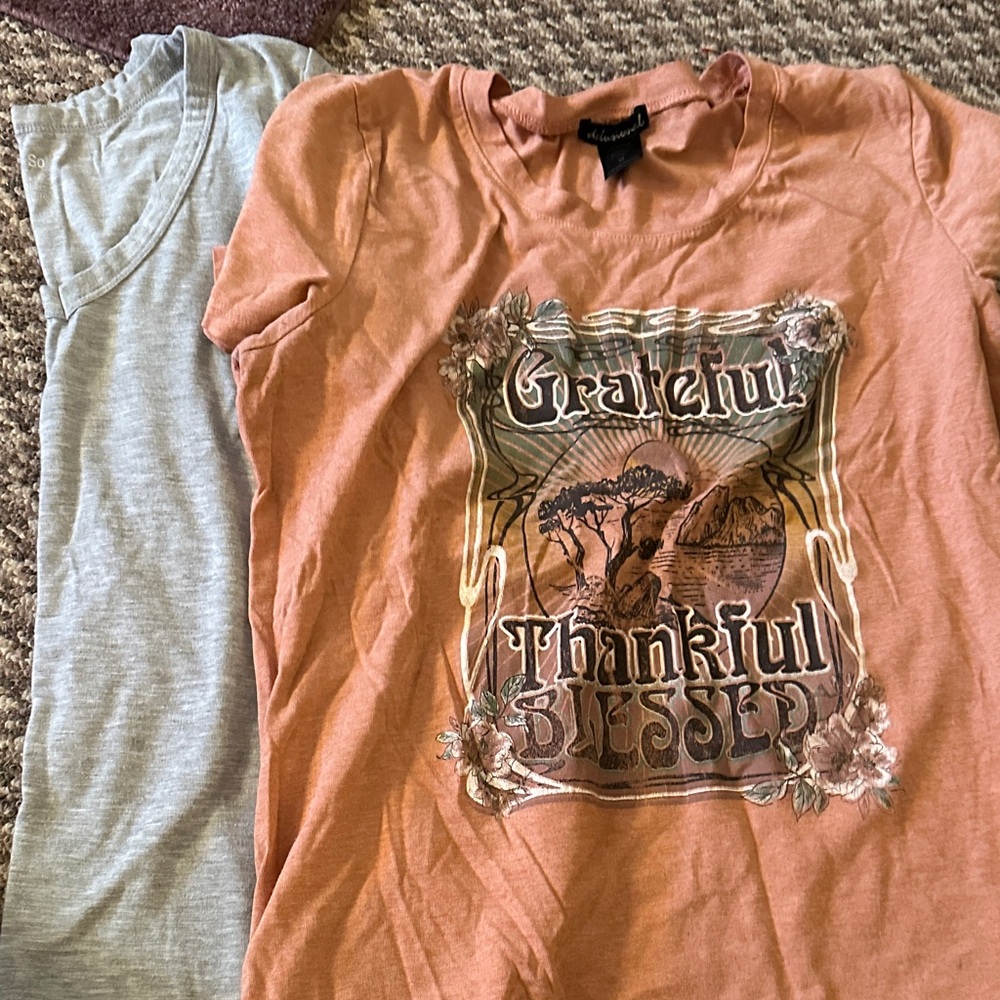 Desigual Kids Graphic Tee - Orange and Gray